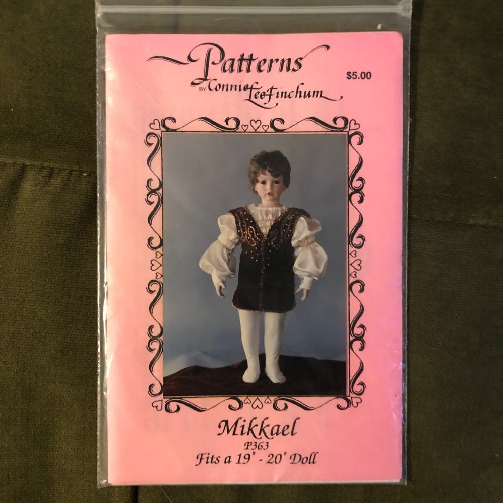 PRINCE MIKKAEL SEWING PATTERN FOR 19" -20" DOLL NEW UNCUT UNUSED
